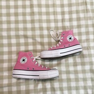 Pink Platform Converse